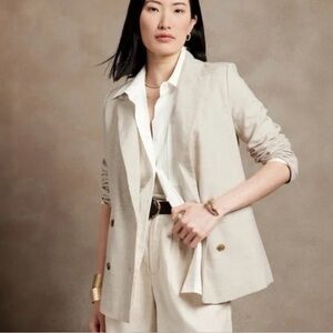 NWT Banana Republic‎ Banana Flax Linen Blend Jacket